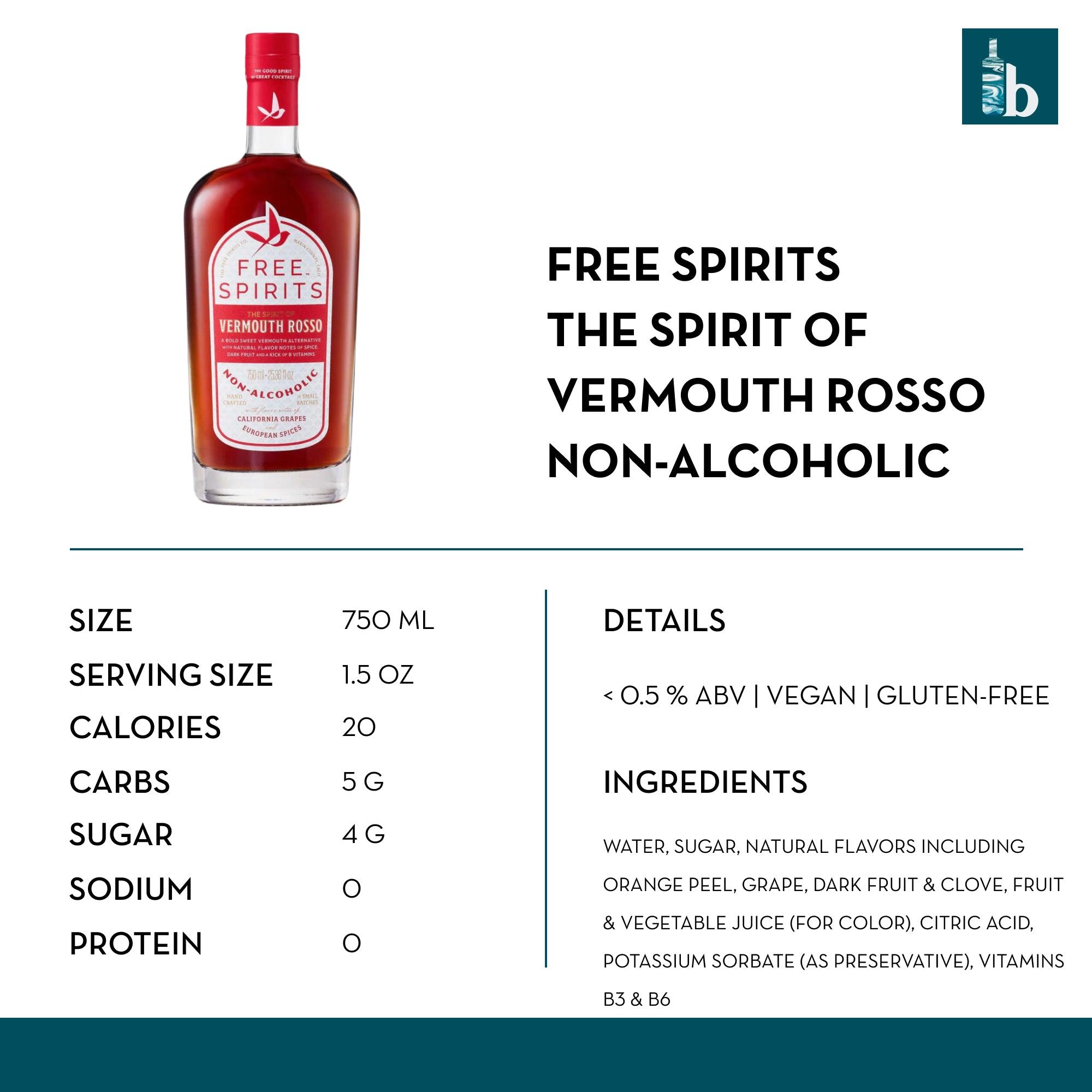 Free Spirit Non-Alcoholic Vermouth Rosso - bardelia
