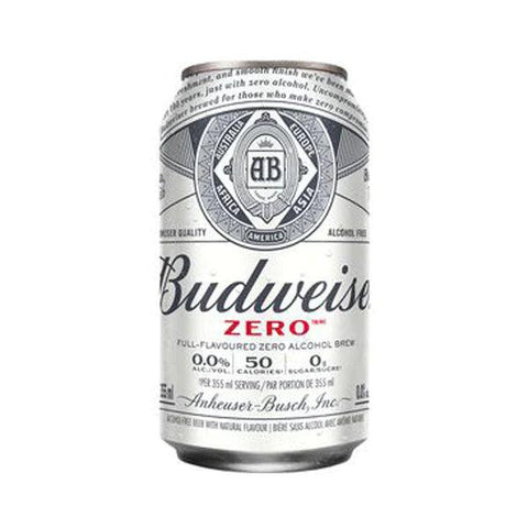 Budweiser Zero Non-Alcoholic Beer (12 pack cans) - bardelia