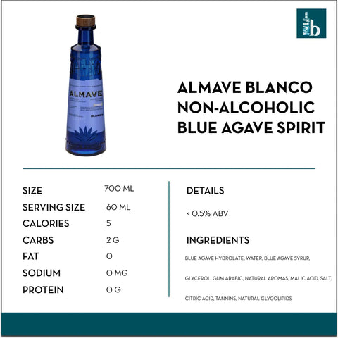 Almave Blanco Non-Alcoholic Blue Agave Spirit - bardelia