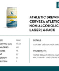 Athletic Brewing Cerveza Athletica Non-Alcoholic Lager (6 pack) - bardelia