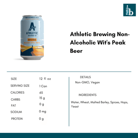 Athletic Brewing Non-Alcoholic Wit's Peak Beer - bardelia