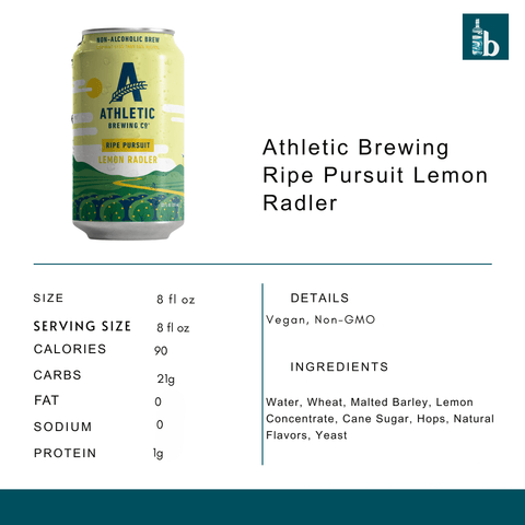 Athletic Brewing Ripe Pursuit Lemon Radler - bardelia