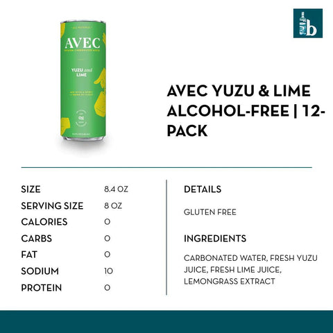 AVEC Yuzu & Lime Non-Alcoholic Sparkling Beverage - bardelia