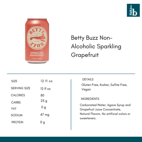 Betty Buzz Non-Alcoholic Sparkling Grapefruit - bardelia