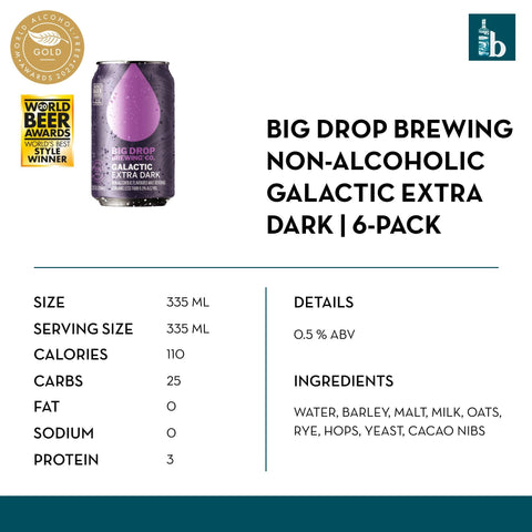 Big Drop Brewing Galactic Alcohol-Free Milk Stout (6 pack) - bardelia
