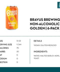 Bravus Brewing Non-Alcoholic Golden (6 pack) - bardelia