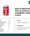 Bravus Brewing Non-Alcoholic Raspberry Gose (6 pack) - bardelia