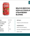 Bravus Brewing Non-Alcoholic Strawberry Ale (6 pack) - bardelia