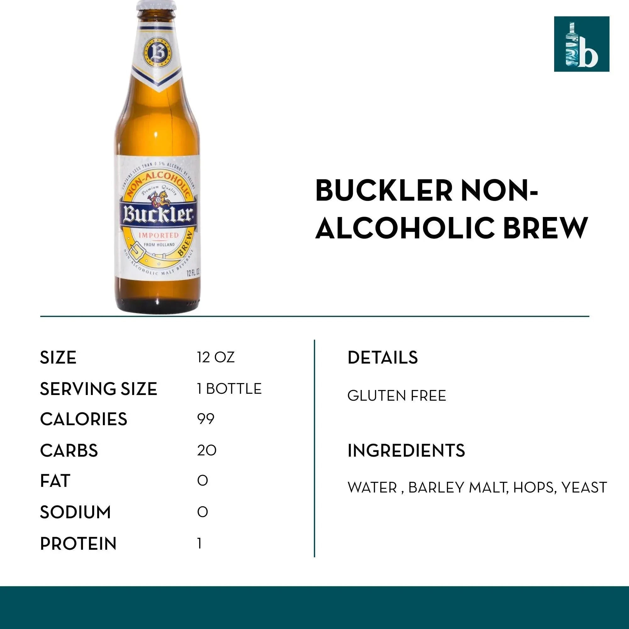 Buckler Non-Alcoholic Beer (6 Pack) - Bardelia