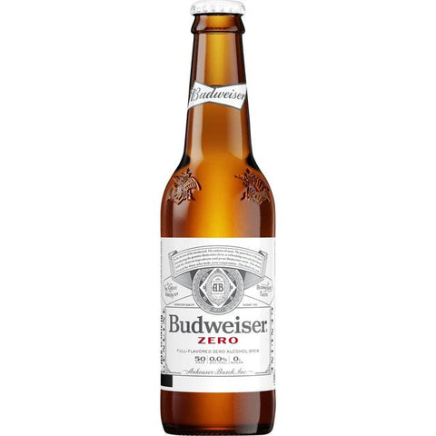 Budweiser Zero Non-Alcoholic Beer (6 pack bottles) - bardelia