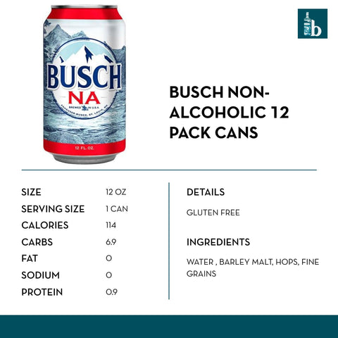 Busch Non-Alcoholic NA (12 pack cans) - bardelia