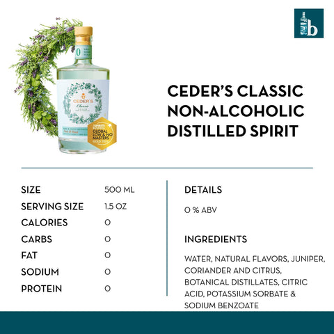 Ceder's Classic Non-Alcoholic Spirit - bardelia