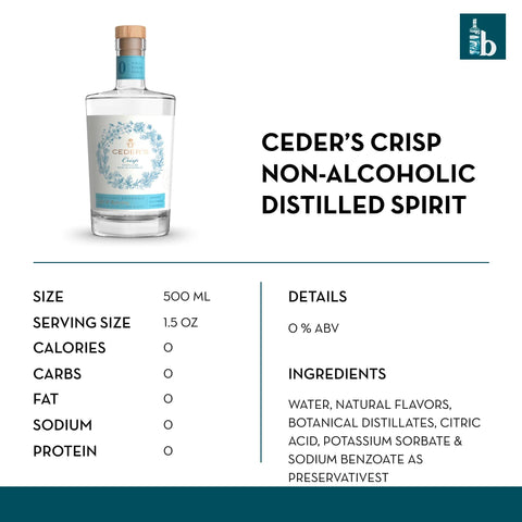 Ceder's Crisp Non-Alcoholic Distilled Spirit - bardelia
