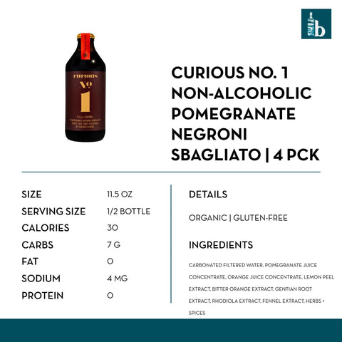 Curious Elixir - No. 1 - Non-Alcoholic Pomegranate Negroni Sbagliato - bardelia