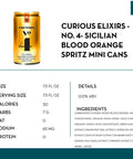 Curious Elixirs - No. 4 Alcohol-Free Sicilian Blood Orange Spritz Mini Cans - bardelia