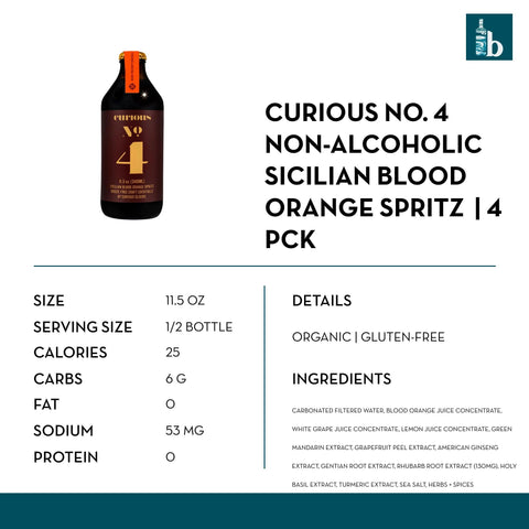 Curious Elixir - No. 4 - Non-Alcoholic Sicilian Blood Orange Spritz - bardelia