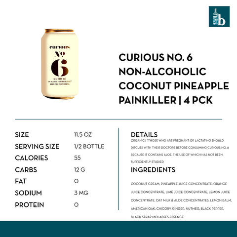Curious Elixir - No 6 Non-Alcoholic Coconut Pineapple Painkiller - bardelia