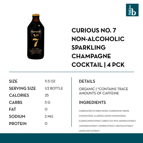 Curious Elixir - No 7 Non-Alcoholic Sparkling Champagne Cocktail - bardelia