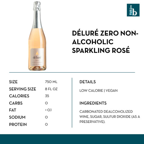 Déluré Zero Non-Alcoholic Sparkling Rosé - bardelia
