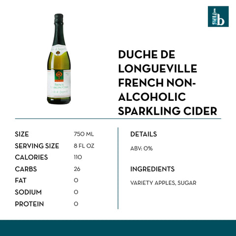 Duche de Longueville French Sparkling Non-Alcoholic Cider - bardelia