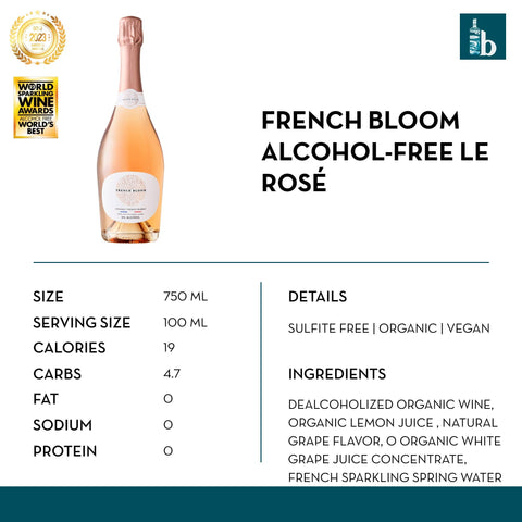 French Bloom Le Rosé Alcohol-Free Sparkling Wine - bardelia