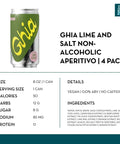 Ghia Non-Alcoholic Lime & Salt Le Spritz - bardelia