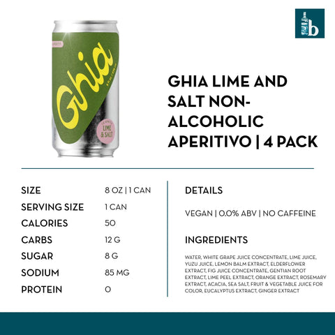 Ghia Non-Alcoholic Lime & Salt Le Spritz - bardelia