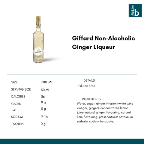 Giffard Non-Alcoholic Ginger Liqueur - bardelia