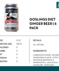 Gosling's Diet Ginger Beer (6 pack) - bardelia