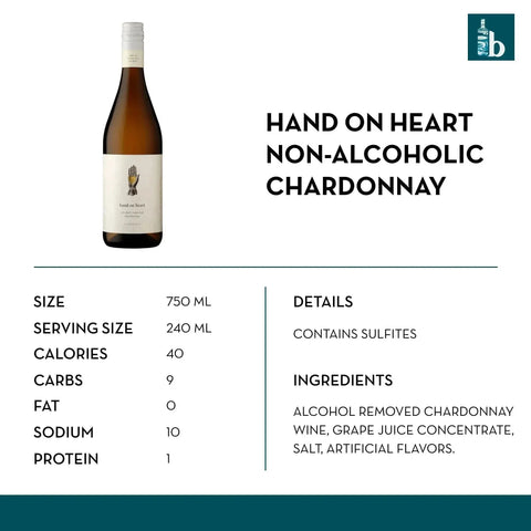 Hand on Heart Non-Alcoholic Chardonnay - bardelia