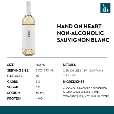 Hand on Heart Non-Alcoholic Sauvignon Blanc - bardelia
