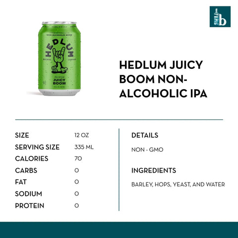 Hedlum Juicy Boom Non-Alcoholic IPA - bardelia