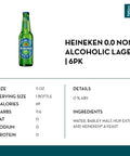 Heineken 0.0 Non Alcoholic Beer (6 pack bottles) - bardelia