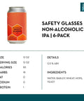 Industrial Arts Brewing Safety Glasses Non-Alcoholic IPA (6 pack) - bardelia