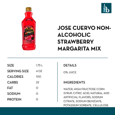 Jose Cuervo Non-Alcoholic Strawberry Margarita Mix - bardelia