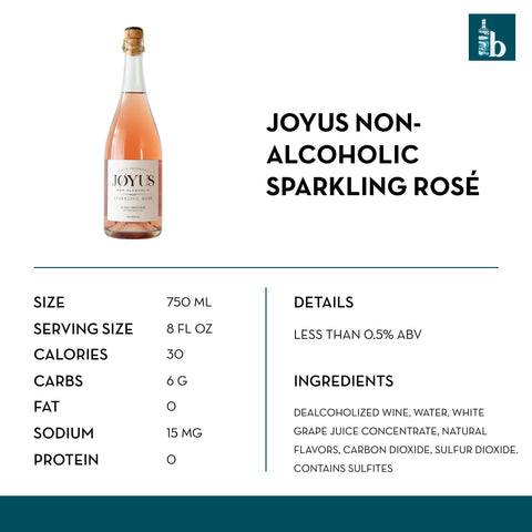 Joyus Non-Alcoholic Sparkling Rosé - bardelia