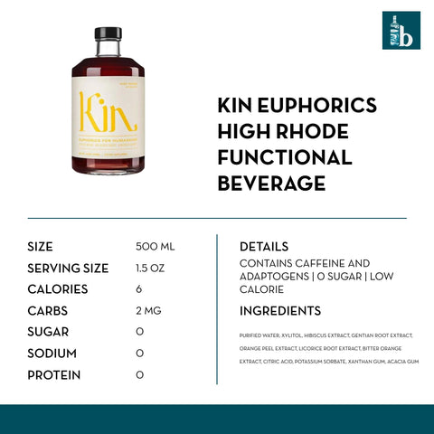 Kin Euphorics - Kin High Rhode Social Hour Non-Alcoholic Beverage - bardelia