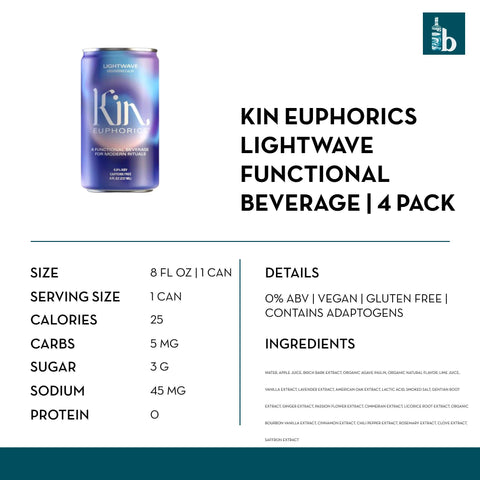 Kin Euphorics - Kin Lightwave Non-Alcoholic Beverage - bardelia
