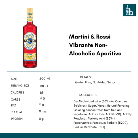 Martini & Rossi Vibrante Non-Alcoholic Aperitivo - bardelia