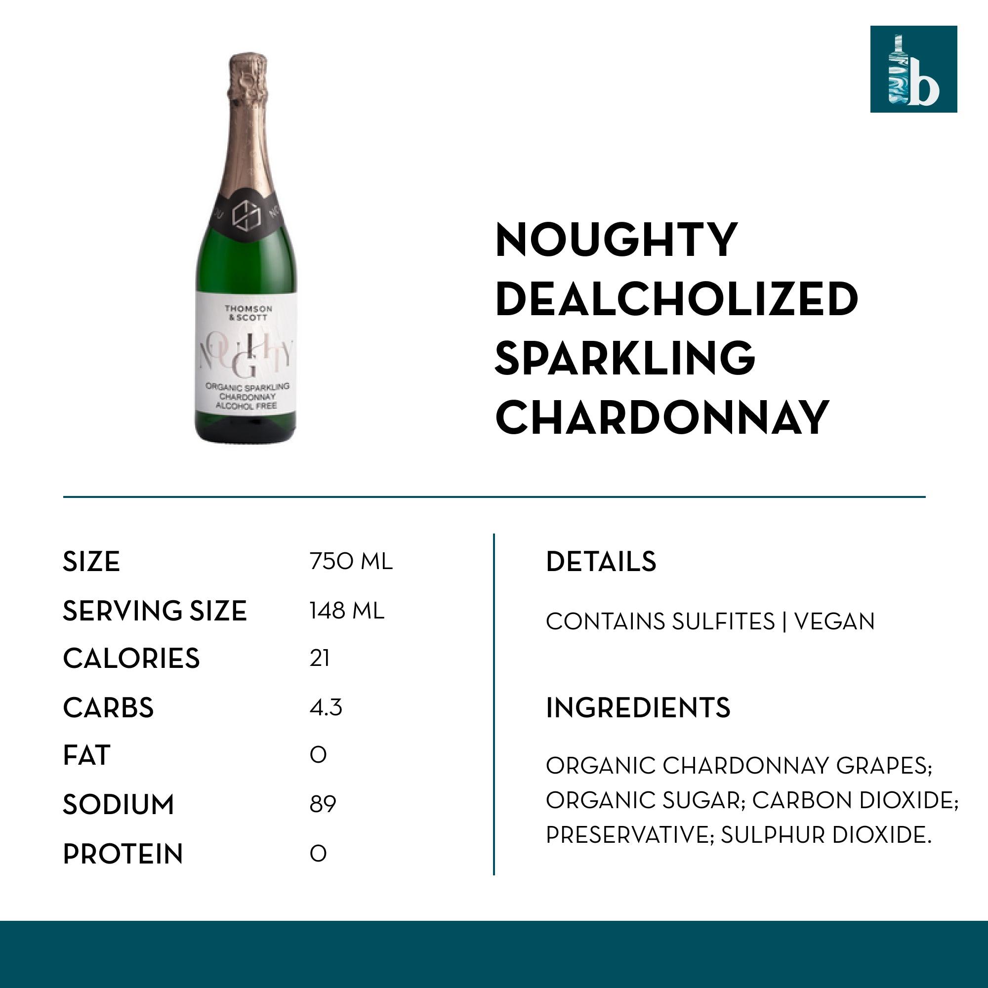 Noughty Dealcholized Sparkling Chardonnay - bardelia