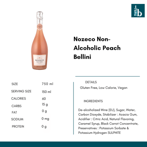 Nozeco Non-Alcoholic Peach Bellini - bardelia