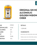 Original Sin Non-Alcoholic Golden Widow Cider - bardelia