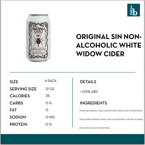 Original Sin Non-Alcoholic White Widow Cider - bardelia