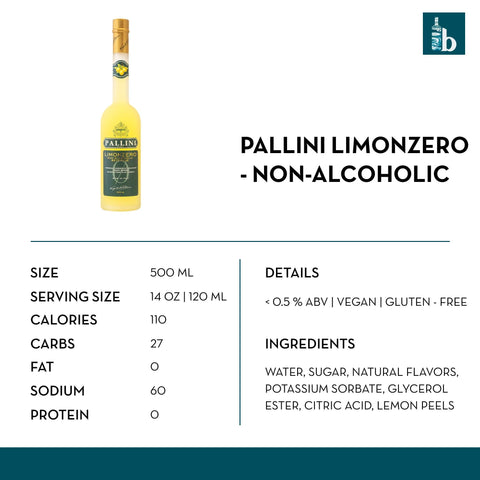 Pallini Limonzero Non-Alcoholic Beverage - bardelia