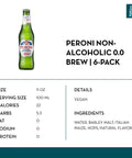 Peroni Non-Alcoholic 0.0 Brew (6 pack) - bardelia