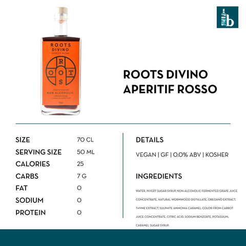 Roots Divino Rosso Non-Alcoholic Aperitif - bardelia