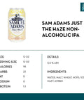 Sam Adams Just the Haze Non-Alcoholic Beer (6 pack) - bardelia