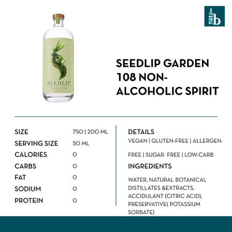 Seedlip Garden 108 Non-Alcoholic Spirit - bardelia