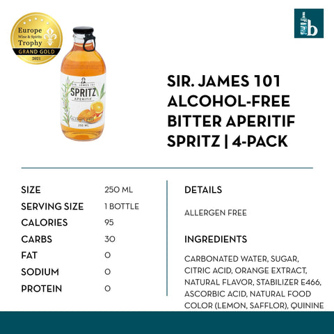 Sir. James 101 Alcohol-Free Bitter Aperitif Spritz - bardelia