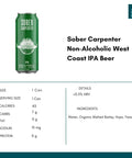 Sober Carpenter Non-Alcoholic West Coast IPA Beer - bardelia